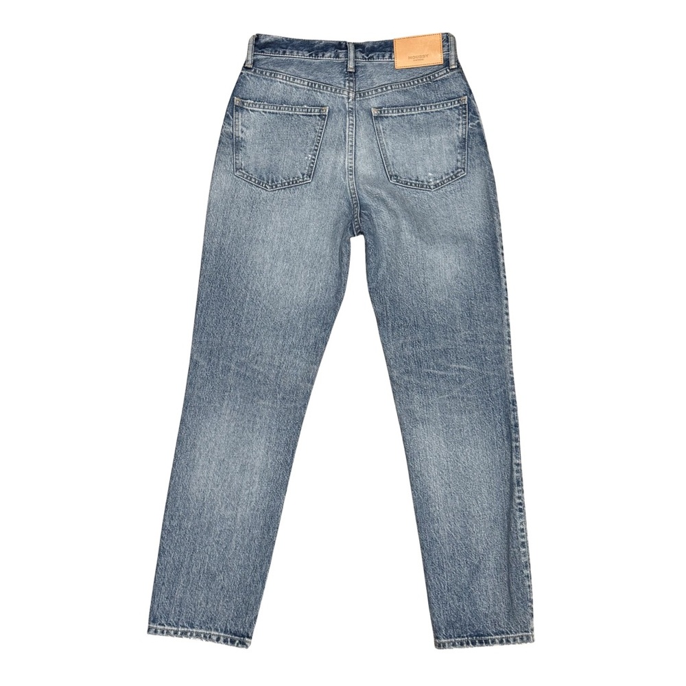 Moussy Vintage Straight Leg Jeans 26 High Rise Light Wash Japanese Denim - Picture 3 of 11